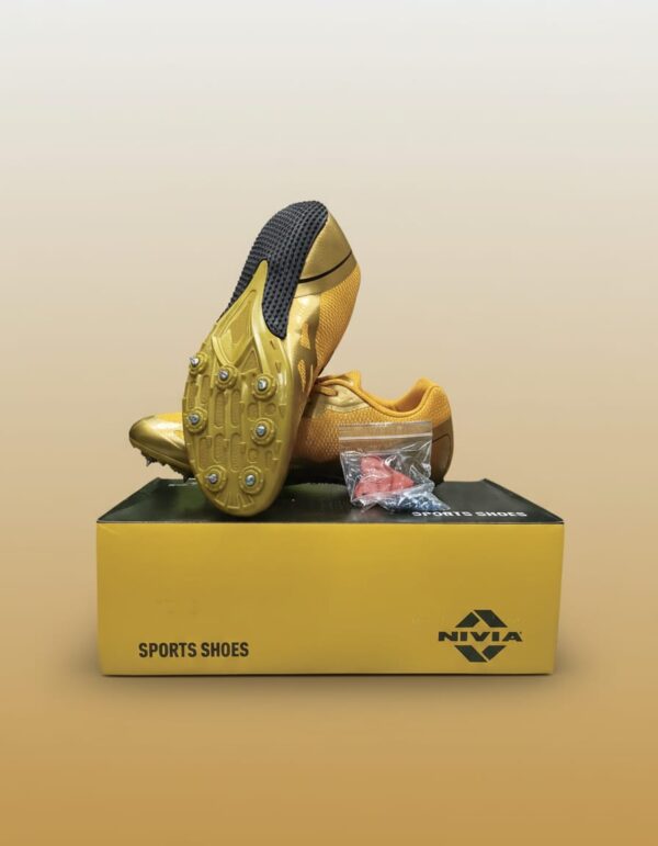NIVIA NEW SPIRIT (GOLDEN)/ RUNNING SPIKE SHOES